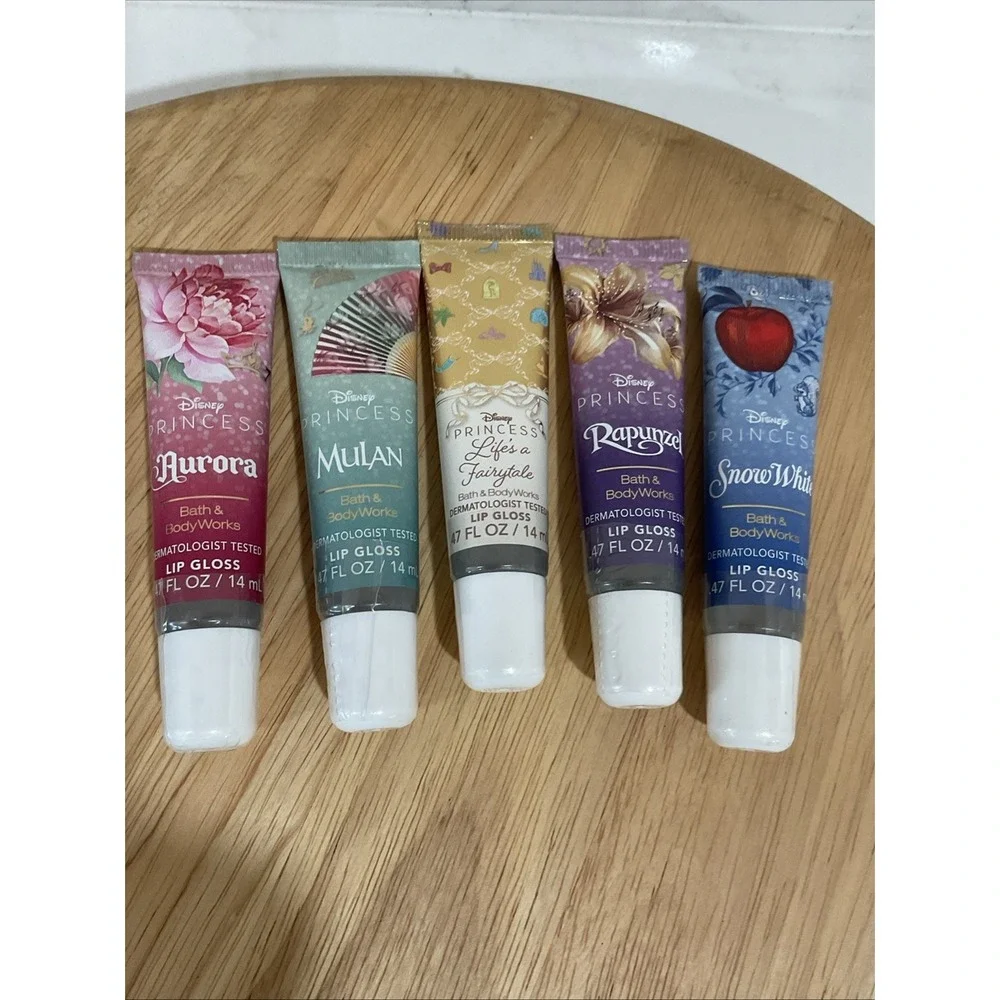Bath & Body Works Disney Princess Lip Gloss 5 Piece Set ~ New/Sealed
